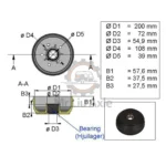 Knott-200x50-brake -drum-drawing