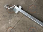 500/750/1000/1500/2000/2500 kg de eje de torsión de remolque galvanizado sin frenos