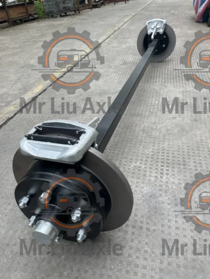 1000/1500/2000 KG Trailer Leaf Spring Axle with Mechanical Disc Brake