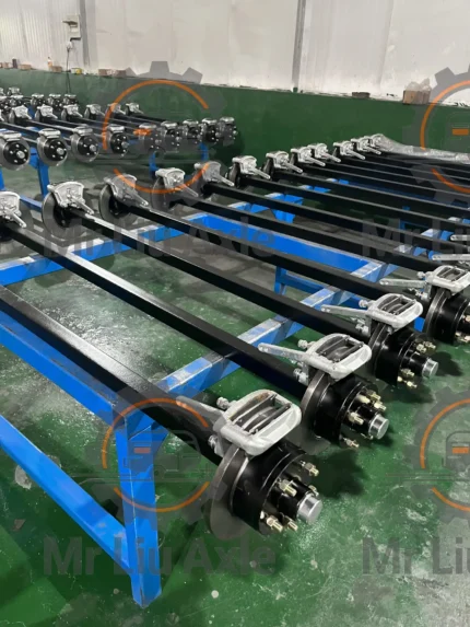 1500/2000 KG Trailer Leaf Spring Axle with Mechanical Disc Brake workshop photo