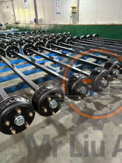 1800KG Customized Leaf Spring Axle use Knott 250x 40 Drum Brake