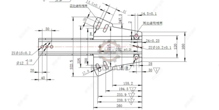 3500 KG Trailer Overrun Device Bracket Drawings